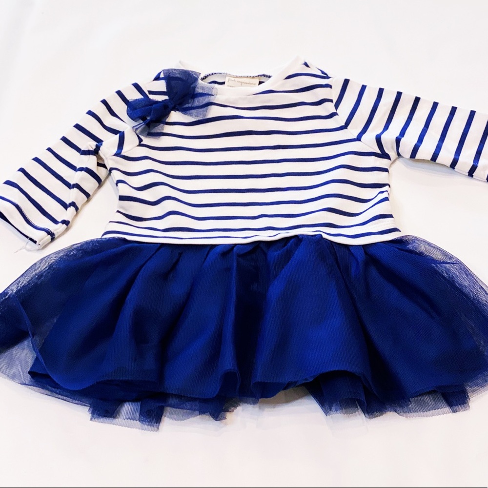 Navy & White Striped Dress